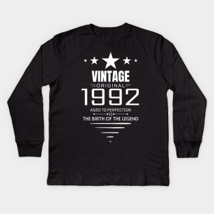 Vintage 1992 - Birthday Gift Kids Long Sleeve T-Shirt